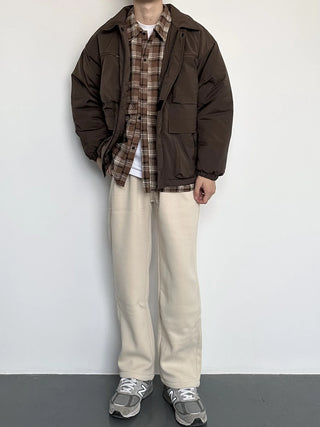 lapel padded coat