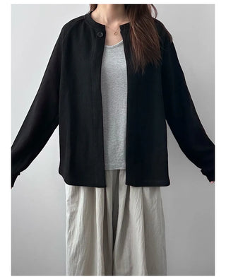 round neck cardigan
