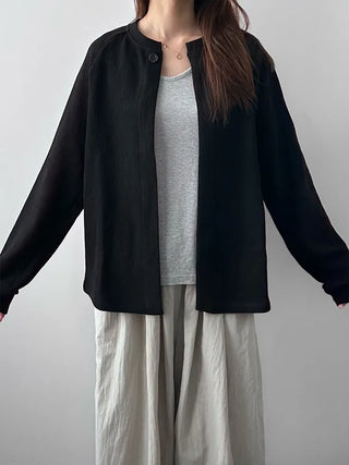 round neck cardigan