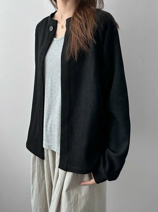 round neck cardigan