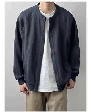 henry collar cardigan