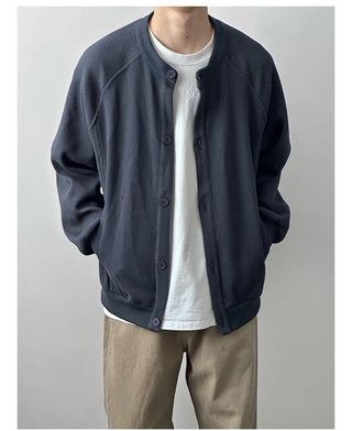 henry collar cardigan