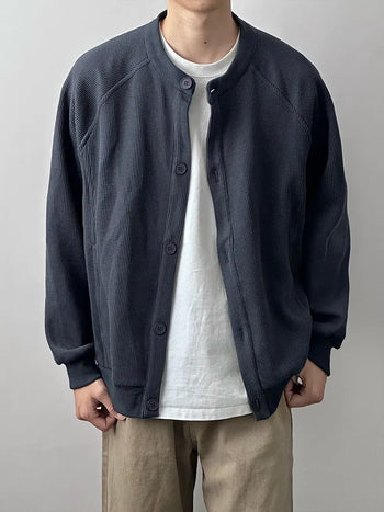 henry collar cardigan