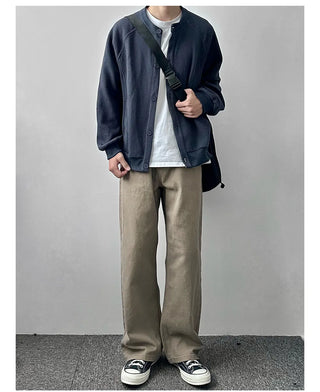 henry collar cardigan