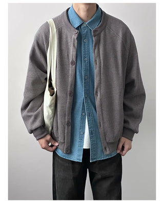 henry collar cardigan