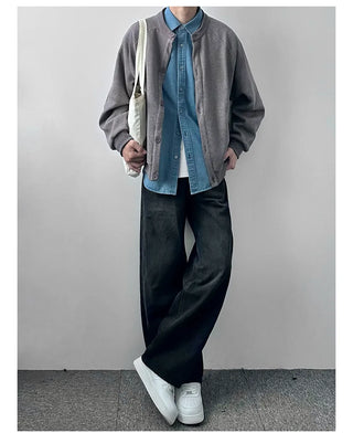 henry collar cardigan