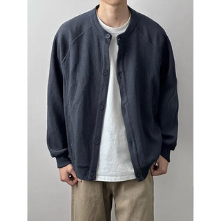 henry collar cardigan