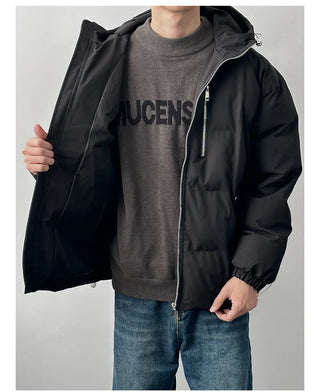 hooded padded coat