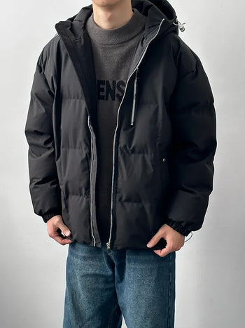 hooded padded coat
