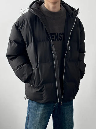 hooded padded coat