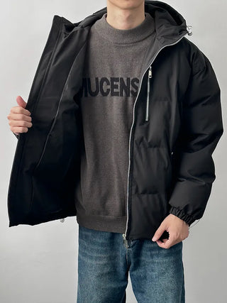 hooded padded coat