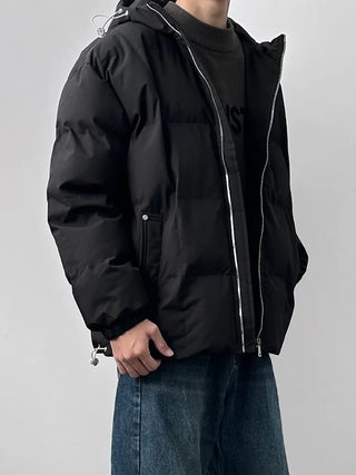 hooded padded coat