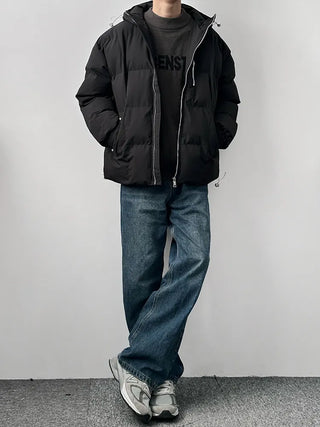 hooded padded coat