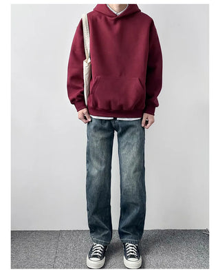 burgundy hooded sweater