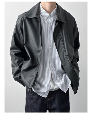 pu leather jacket