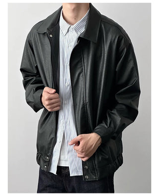 pu leather jacket