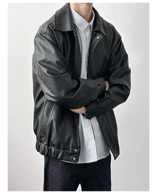 pu leather jacket