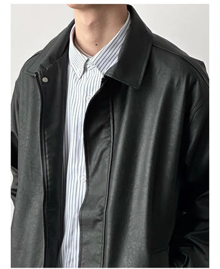 pu leather jacket