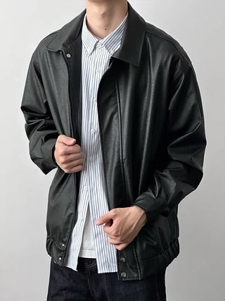 pu leather jacket