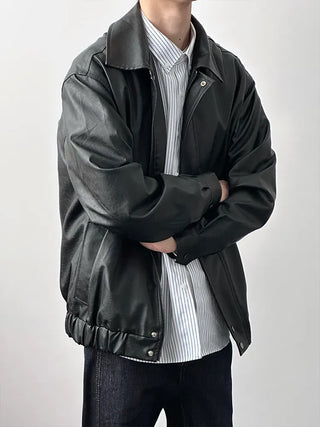 pu leather jacket