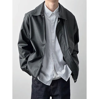 pu leather jacket
