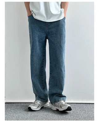 elastic washed jeans