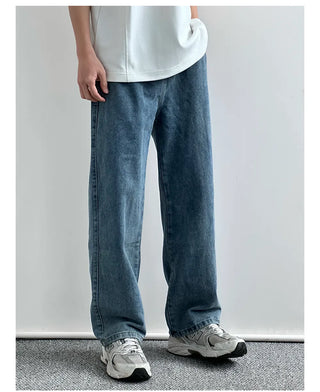 elastic washed jeans