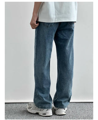 elastic washed jeans