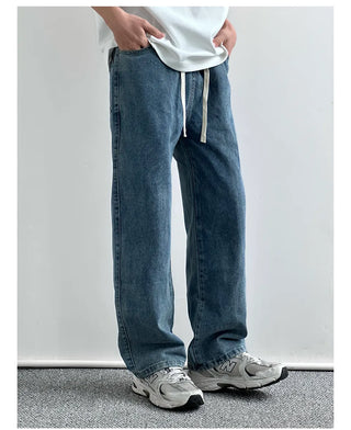 elastic washed jeans