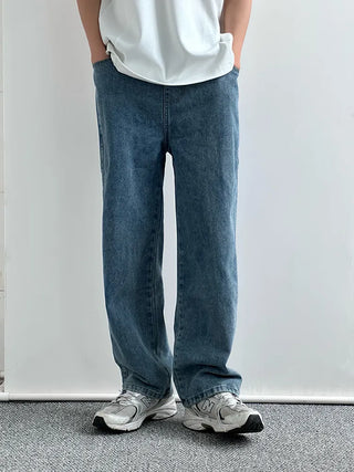 elastic washed jeans