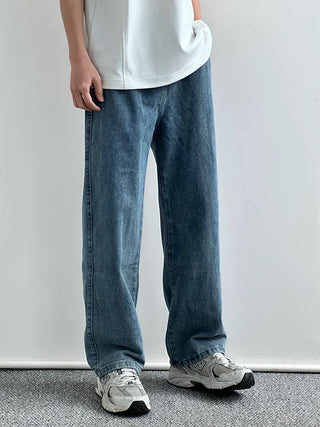 elastic washed jeans