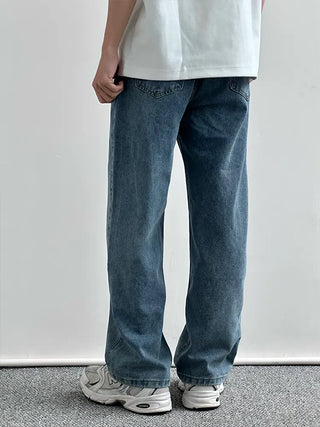 elastic washed jeans