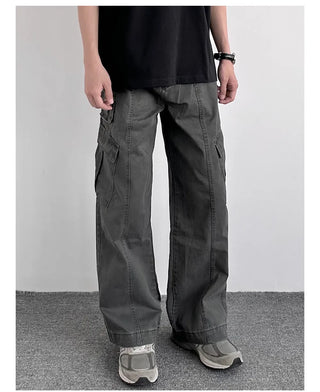 washed overalls pants