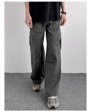 washed overalls pants