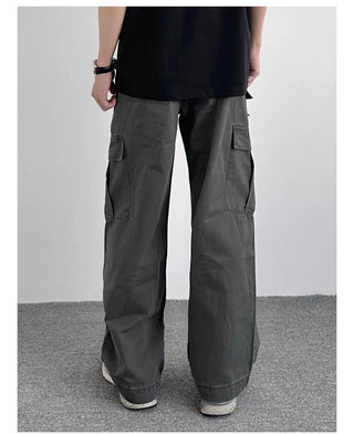 washed overalls pants