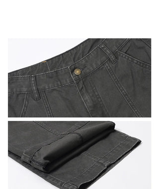 washed overalls pants