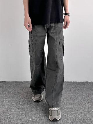 washed overalls pants