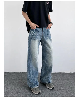 lightning crack jeans