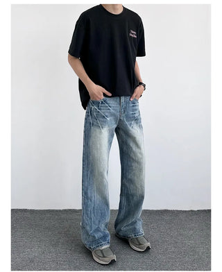 lightning crack jeans