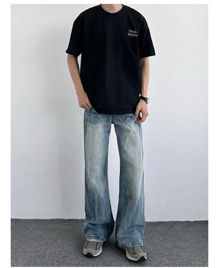 lightning crack jeans