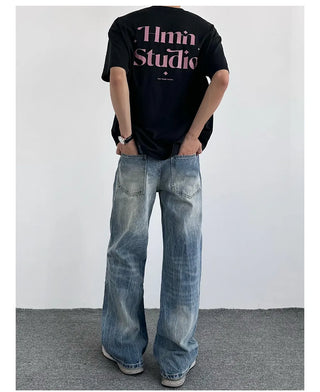lightning crack jeans