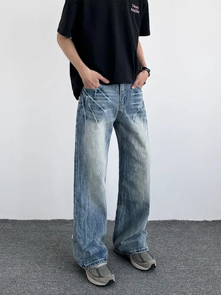 lightning crack jeans