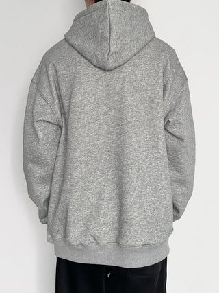 letter hooded pullover