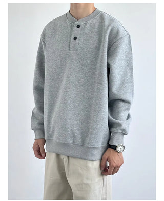 henley pullover sweater