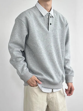 henley pullover sweater
