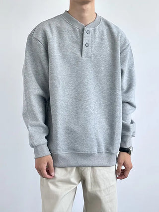 henley pullover sweater