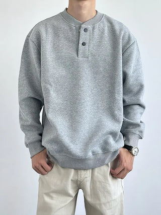 henley pullover sweater