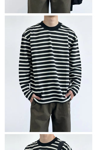 striped pullover sweater