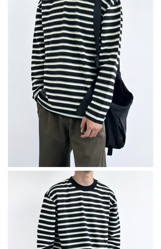 striped pullover sweater