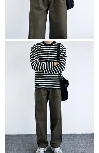 striped pullover sweater